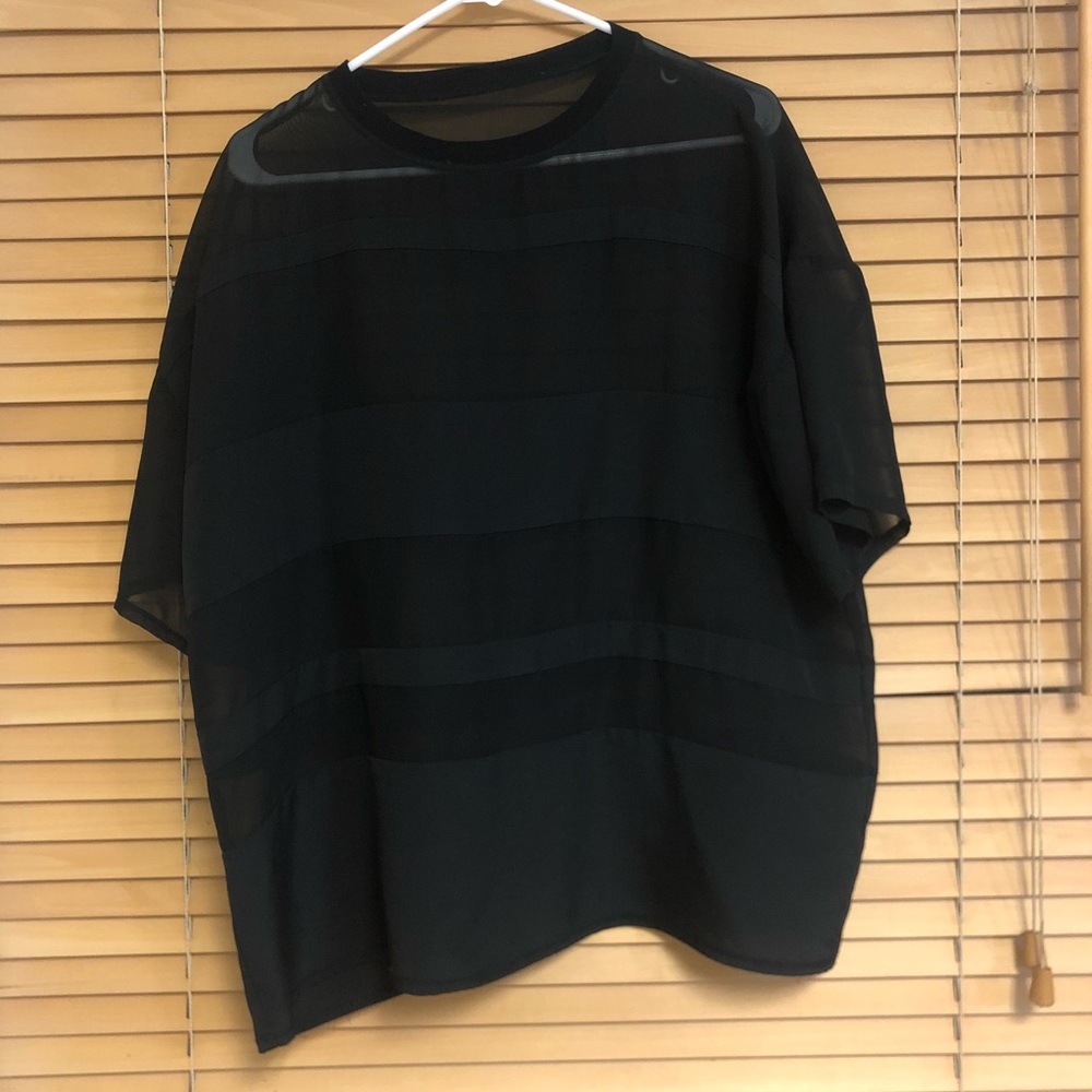 Xl sheer black over sized blouse.
